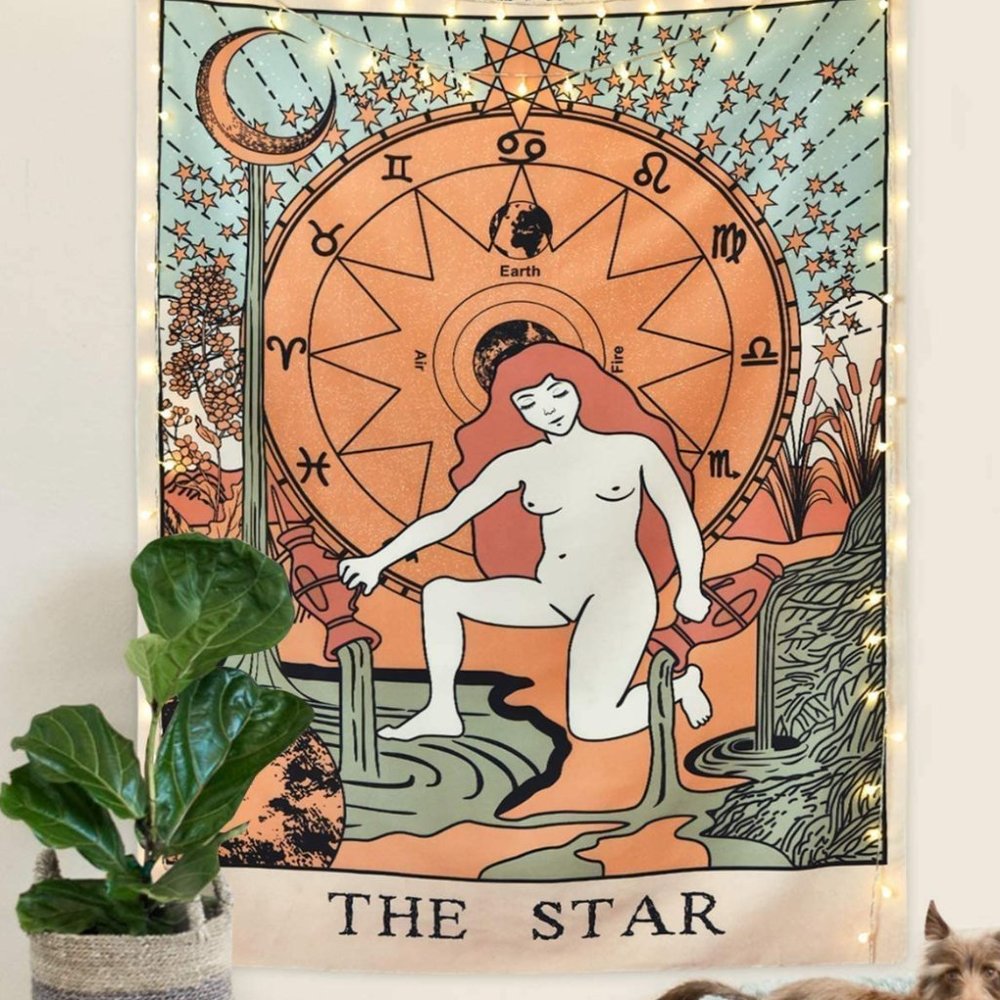The Star Tarot Card Wall Decor Tapestry